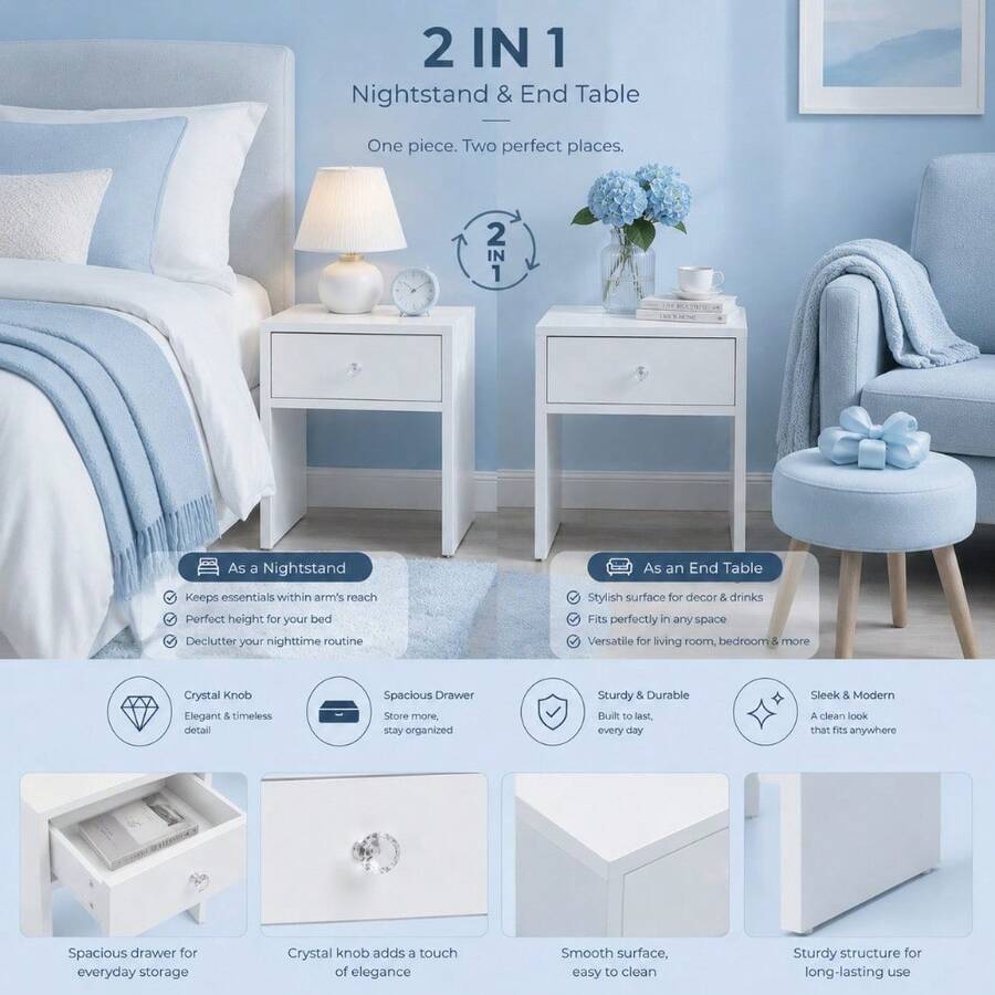 2-In-1 Storage Stool & Nightst - đánh giá và giá Furniture Hardware Suppliers