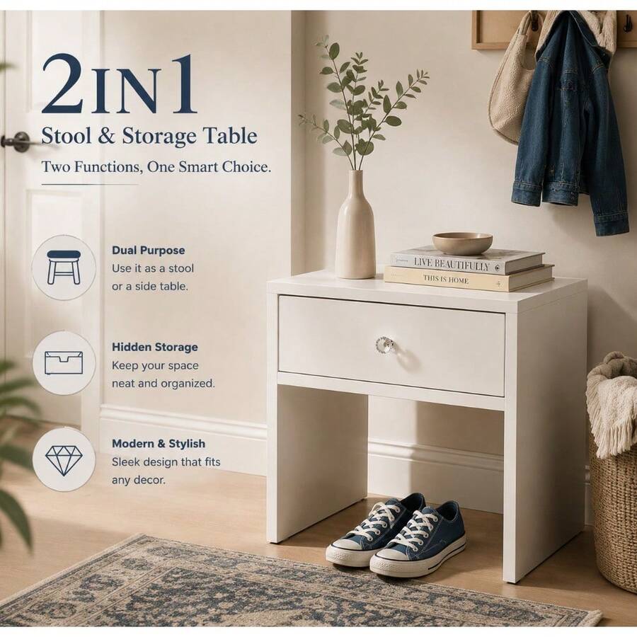 2-In-1 Storage Stool & Nightst - đánh giá và giá Furniture Hardware Suppliers