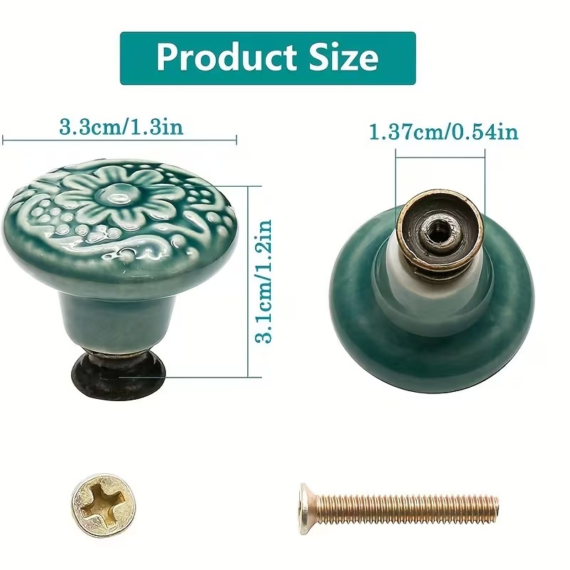 12pcs Ceramic Cabinet Knobs, F - đánh giá và giá Furniture Hardware Suppliers