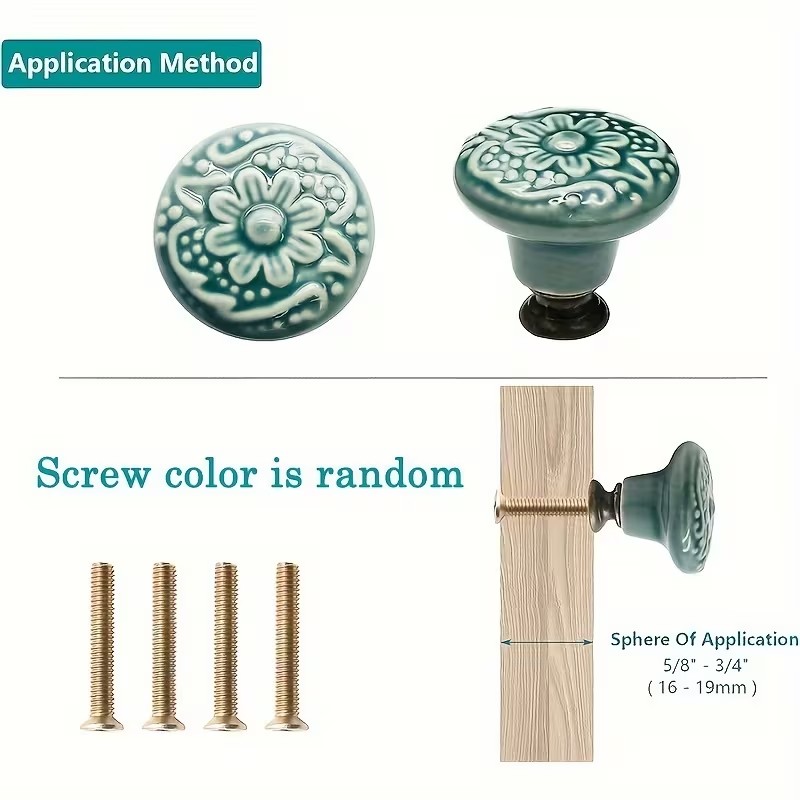 12pcs Ceramic Cabinet Knobs, F - đánh giá và giá Furniture Hardware Suppliers
