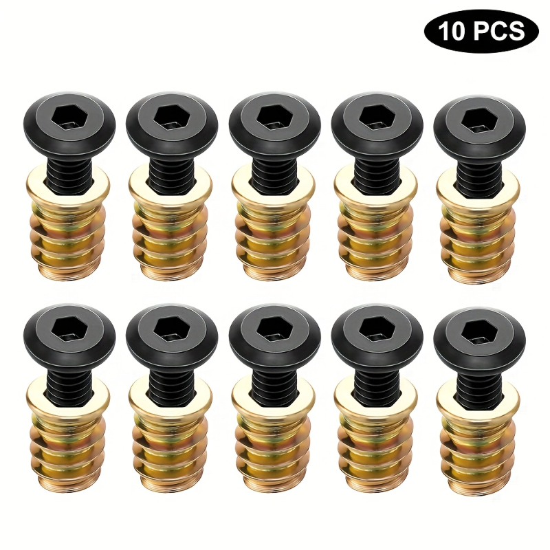 10PCS Threaded Inserts Nut Com - đánh giá và giá Furniture Hardware Kit